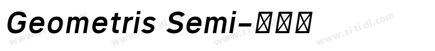 Geometris Semi字体转换